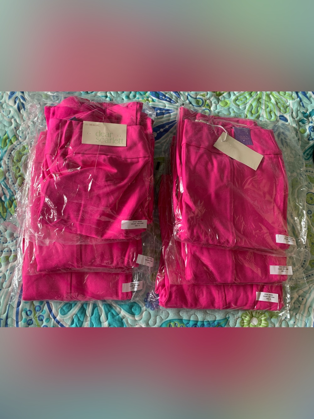 Dear Scarlett Hot Pink High-Rise Flare Magic Pants NWT š“ - Picture 12 of 12